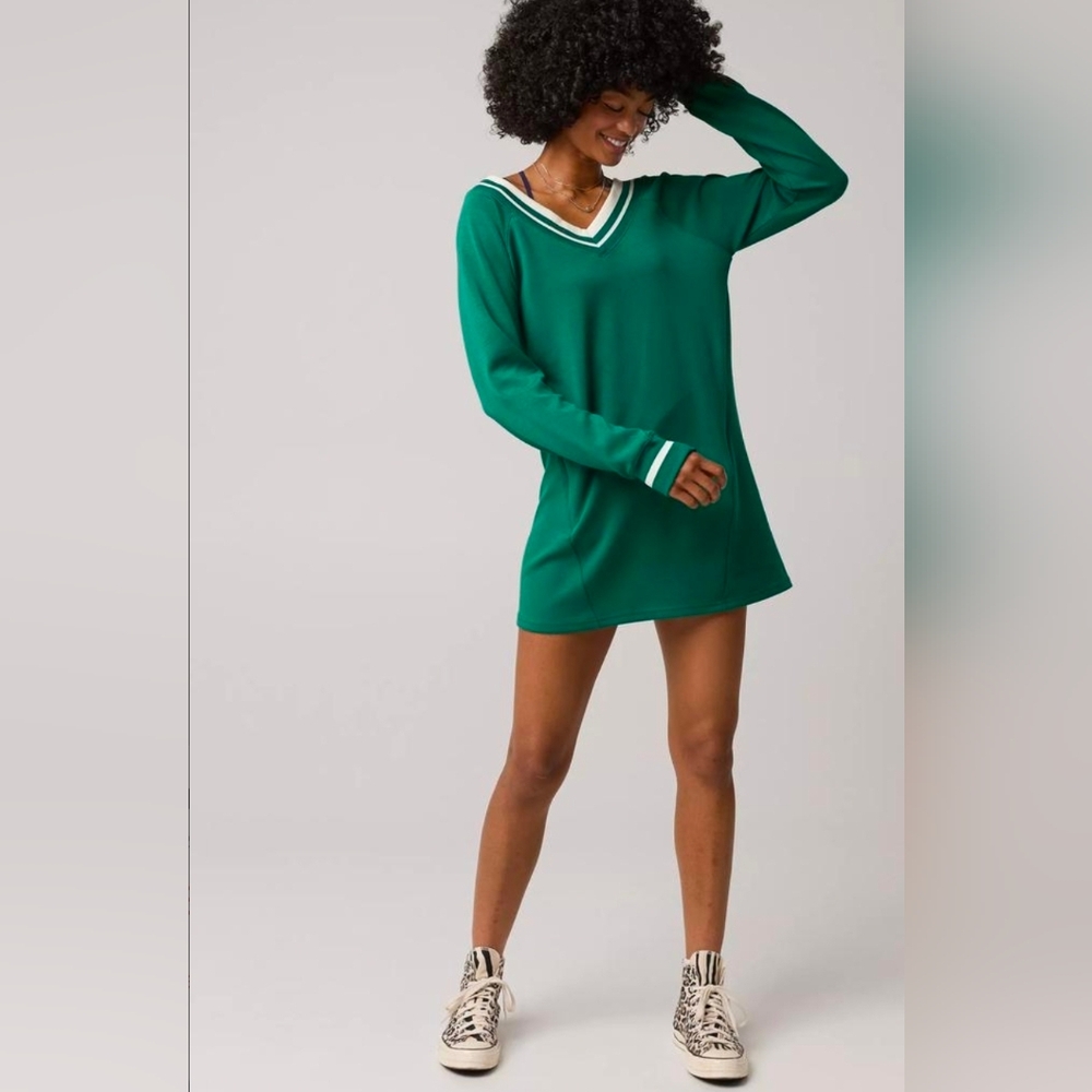 NWT OFFLINE By Aerie ChillUp Sweater Dress In Green Size S/P